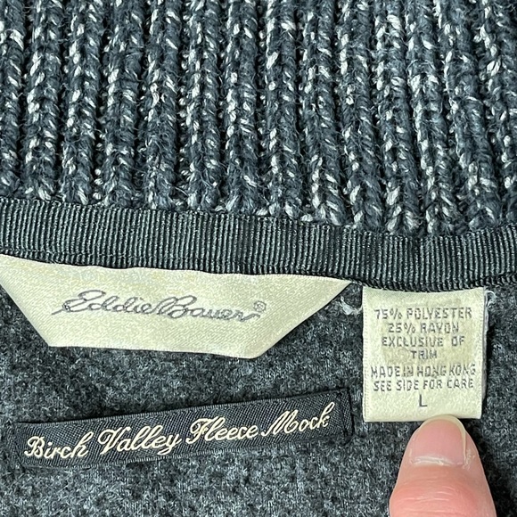 Eddie Bauer Birch Valley Fleece Mock Pullover Large - Picture 8 of 10